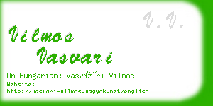 vilmos vasvari business card